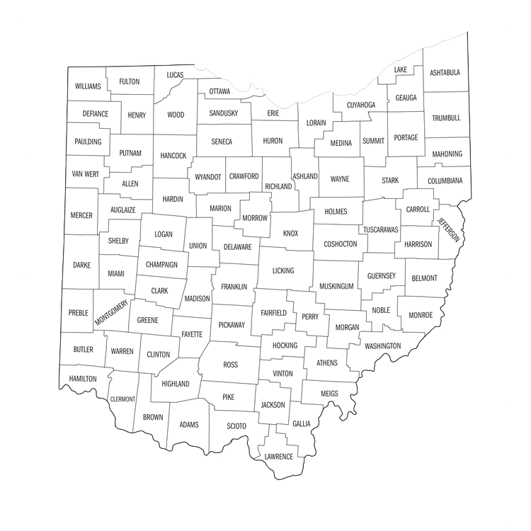 State of Ohio Map with RITA Members